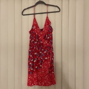 Express women’s dress, red floral print like new condition